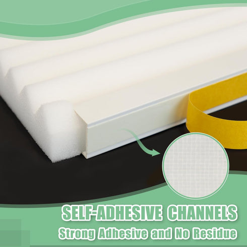 Window Air Conditioner Foam Insulating Panels, Indoor Cover for Summer & Winter, Block Draft, 2 Pack (White, 17"H x