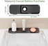 Luxury Lineup Silicone Sink Splash Guard, Black 5° Sloped, Draining Mat for Kitchen Sink, Faucet Mat