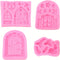 Set of 4 Silicone Molds for Fondant, Candy, Chocolate, Desserts, Ice Cube, Gum, Clay, Biscuit, Plaster, Resin, Cake