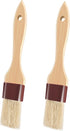 Pastry Brushes for Baking, Basting Brush with Boar Bristles and Beech Hardwood Handles, 2PCS Culinary Oil Brush for BBQ