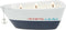 Pavilion Gift Company Life is Better 10 Oz Triple Wick Candle in Ceramic Boat Dish, Blue, 67770