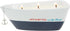 Pavilion Gift Company Life is Better 10 Oz Triple Wick Candle in Ceramic Boat Dish, Blue, 67770