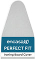 Encasa Homes Replacement Ironing Board Cover & Foam Pad, Heat Reflective 'Metallic Silver Silicone', Fits Standard