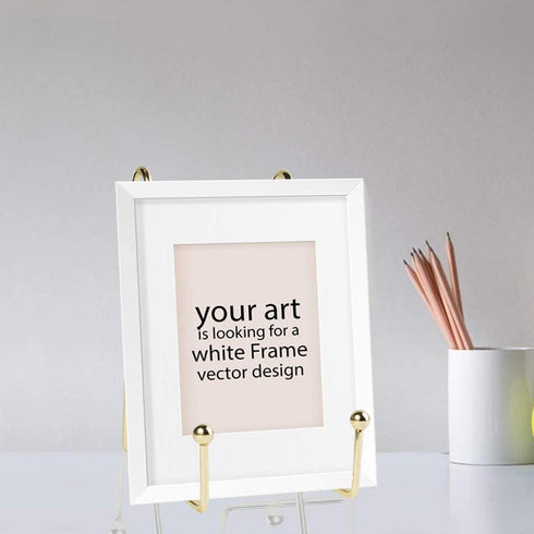 2 Pack Gold Iron Display Stands, Metal Wire Frame Holders for Pictures, Decorative Plates & Tabletop Art (4 inch)