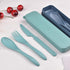 2 Sets Reusable Utensil Set with Case, Portable Camping Fork Knife Spoon Set for Daily Use