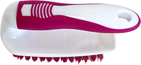 Dependable Industries Inc. Essentials Scrub Brush with Comfort Rubber Grip, Heavy Duty for Bathroom Cleaning