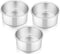 P&P CHEF 4 Inch Round Cake Pan Set - 3 Stainless Steel Round Baking Layer Pans for Layer Birthday Cake, Dishwasher Safe