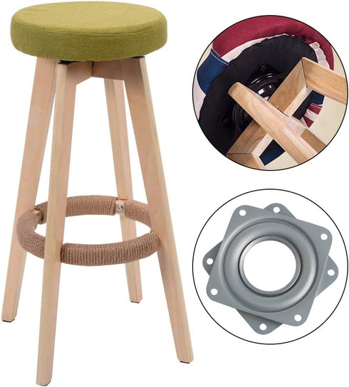 Square 6 Inches Lazy Susans Turntable Bearings - 500LB Capacity Rotating Bearing Plate for Kitchen