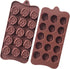 2PCS Non-Stick Candy Silicone Moulds, 15-Cavity Mini Flower Shape Molds for Chocolate Baking, Party & Wedding Gifts