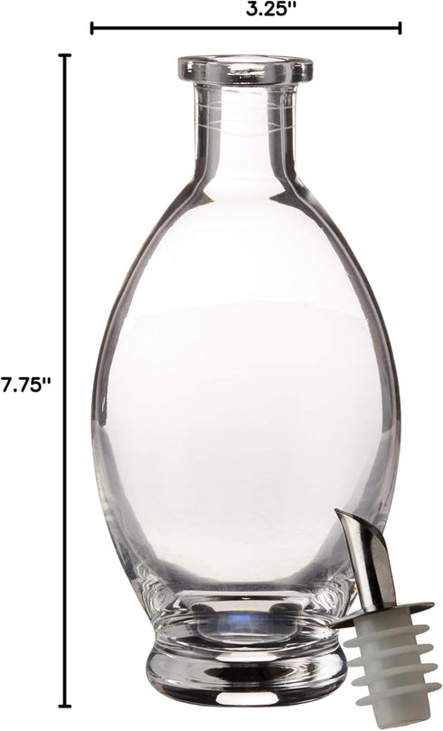 7.75" 3.25" Fox Run Olive Oil and Vinegar Drizzler Bottle, Oval, Glass, x