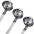meekoo 3 Pieces Stainless Steel Ladle, 2 oz Soup Handle Ladle with Pouring Rim for Kitchen Cooking Sauce