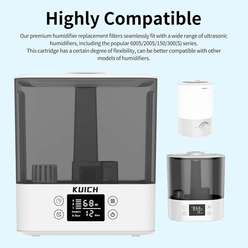 KUICH Humidifier Replacement Filter, 12 Packs for Most 150, 200S, 300(S), 600S Models to Improve Humidification