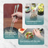 Reusable Long Silicone Cooking Chopsticks with Spoon, 12 Inches, BPA-free Non-Slip Kitchen Utensils (Pastel Green)