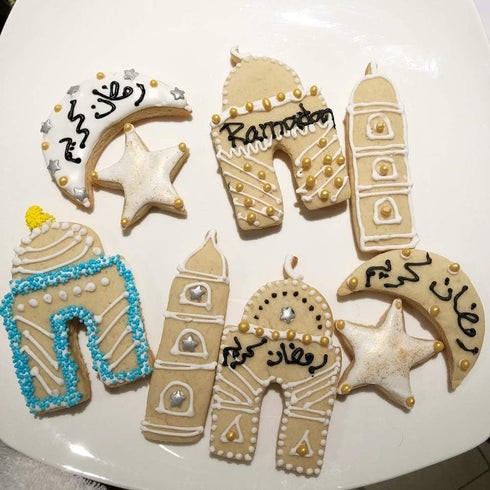 Aprildecember Ramadan Decoration Cookie Cutters Set, 6 Pcs Eid Fondant Cake Baking Tools for Ramadan Party Decorations