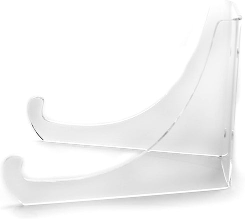 OnFireGuy 4.5" Clear Acrylic Bowl Easel Display Stand for 5" - 8" Platters and Bowls, Qty: 1