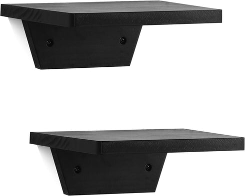 PHOENANCEE Small Floating Shelves,Speaker Shelf,Trapezoid Wall Shelf for Table Lamp Plants Display,Decorative