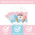 96PCS Set 24 Whats The Scoop Plates and Napkins Party Supplies Whats The Scoop Gender Reveal Decorations Ice Cream