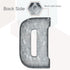 CraftyCrocodile 7" Galvanized Metal Letter D for Wall Decor - 3D Hanging & Free Standing Rustic Alphabet