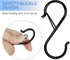 12 Pack S Hooks for Hanging, 3.5 Inch Heavy Duty Metal Black S Hooks for Plants, Pots, Pans, Clothes, Towels