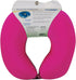 Cloudz Dual Comfort Microbead Airplane Travel Neck Pillow, Bright Pink, Soft Plush & Cool Spandex