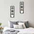 2 OYEFLY DIY Pcs Wall Sconce Candle Holder,Metal Wall Art (Black)