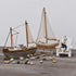 Sailboat 10.75" Linfevisi Wooden Decorations Nautical Sail Boats Model Decoration Beach Coastal Ocean Themed Home Decor