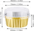 EUSOAR Mini Aluminum Pans with Lids, 30 Pack 5oz Disposable Foil Cupcake Liners, Dessert Cups with Lids