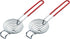 CAMKYDE Food Grade Stainless Steel Egg Separator Tool, Set of 2 (Red)