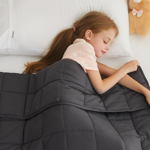 L'AGRATY Weighted Blanket Kids - 40"x60" 10lbs Breathable Childrens Heavy Blanket Microfiber