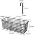 Ymeibe Metal Hanging Bedside Basket for Bunk Beds & Collage Dorms - Cabinet Wire Organizer for Storage, Multi-Use Large