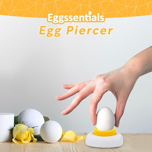 Eggssentials Egg Piercer to Cook Hard Boiled Eggs - Sturdy Base and Sharp Pin to Pierce Raw Eggs.