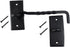 Renovators Supply Manufacturing Hook and Eye Latch, 6.5 in. Black Wrought Iron Door Lock with Hardware