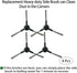 Replacement Parts for Dreame X30 Ultra / L10s Pro Ultra Robot Vacuum, 1 Main Brush, 1 Rubber Brush, 4 Side Brushes, 4