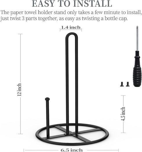 2 Pack Paper Towel Holder, Standing Paper Towel Holders for Countertop