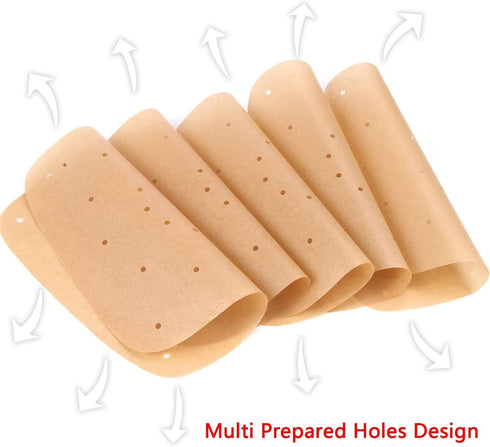 200 Pcs Square 8.5 Inch Air Fryer Parchment Paper Liners, Perforated for Air Fryer, Ovens & Microwaves (Yellow)