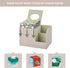 PU Leather Square Tissue Box Cover, MultiFunctional Holder for Tissue and Remote Control, Decorative Desk Organizer for