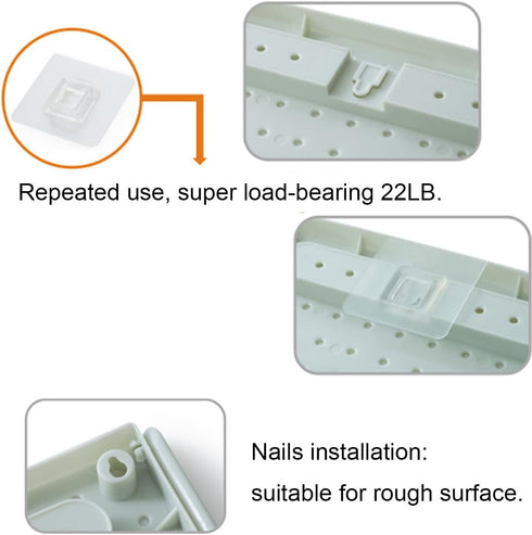 Laugh Cat 4 Pack Hanging Plastic Shoe Rack Wall Mount Creative Folding Organizer Camper Shoes Storage Shelf Adhesive