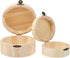 DOITOOL Round Wood Box, Wooden Box with Hinged Lid, Wooden Storage Box, Wood Jewelry Box, Wood Box for DIY Crafts Home Storage (1pc Small size and 1pc large size) by DOITOOL