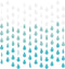 Waydress 24 Pieces Raindrop Garlands - Blue Paper Hanging Decorations for Baby Shower, Birthday, Wedding Party