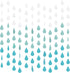 Waydress 24 Pieces Raindrop Garlands - Blue Paper Hanging Decorations for Baby Shower, Birthday, Wedding Party