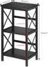 YMYNY 3 Tiers Industrial Metal Bookcase, Black Storage Organizer for Living Room, Home Office, Bedroom, 29.5 * 15.75 *