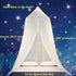 Eimilaly Glow in The Dark Stars Bed Canopy, Pink Princess Mosquito Net for Girls Bed Room Decor