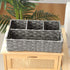 Toilet Paper Basket for Tank Topper, Woven Storage Box Cube Container, Grey 1pc