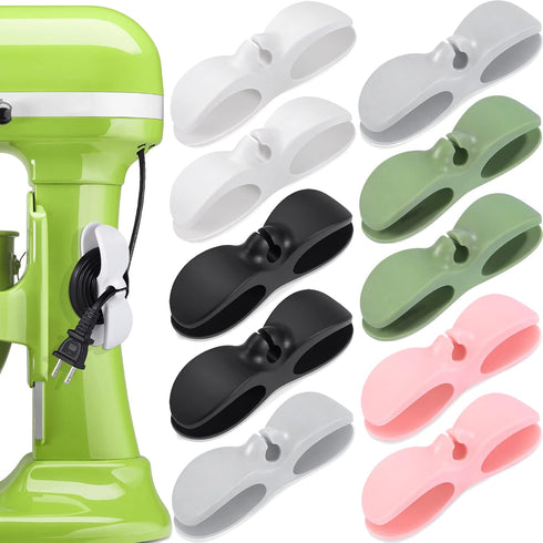 10PCS Cord Organizer for Appliances, Kitchen Appliance Cord Winder, Stick on Holder for Pressure Cooker, Mixer, Blender