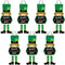 Festive Multicolor St. Patrick's Day Leprechaun Triple Sign - 19"x 8.5" - MDF Wall Decor with Glitter and Ribbon Hanger