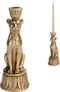 Candle Stick Holder Table Decor - Leopard Resin Modern Golden Candlestick Holder