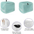 2 Slice Toaster Cover, Solid Teal Color Dustproof Bakeware Protector with Pockets for Small Kitchen Appliances