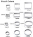 Mini Metal Cookie Cutters Set - 24 Pcs Geometric Shapes Stainless Steel Cookie Biscuit Cutters for Baking