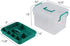 Yesdate 1 Pack Plastic Medicine Storage Kit with Tray, First Aid Storage Box with Handles, Clear Household First Aid