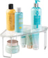 Countertop, 2 Pack mDesign Plastic/Steel Corner Stackable Rack, Storage Organizer Shelf for Bathroom, Vanity, Sink